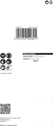 <!-- language missing --> Bosch EXPERT M480 砂磨網 80x133 毫米 400 粒度 10 件裝。